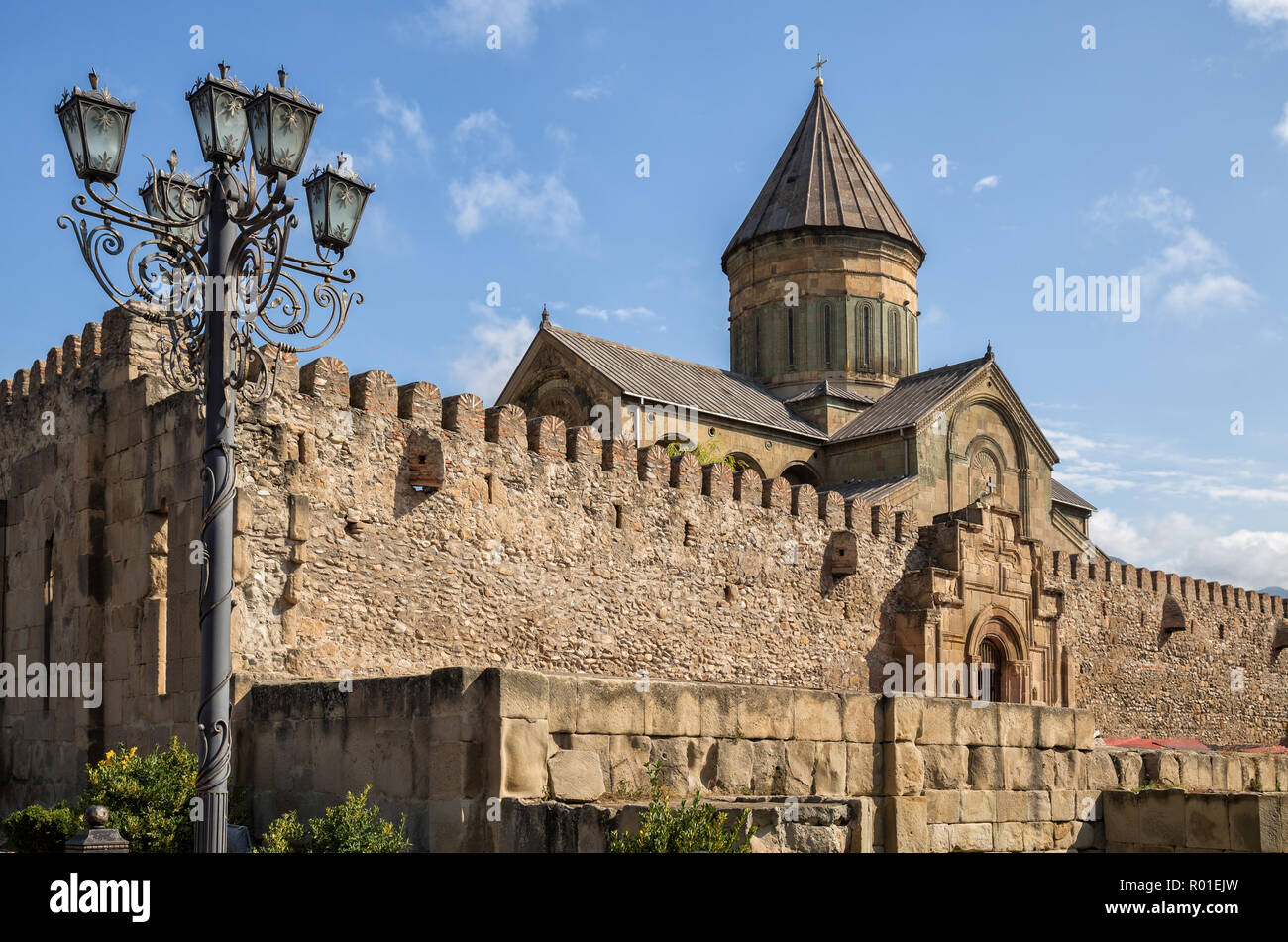 La cathédrale de Svetitskhoveli (site du patrimoine mondial de l'Unesco) à Mtskheta (Géorgie) Banque D'Images