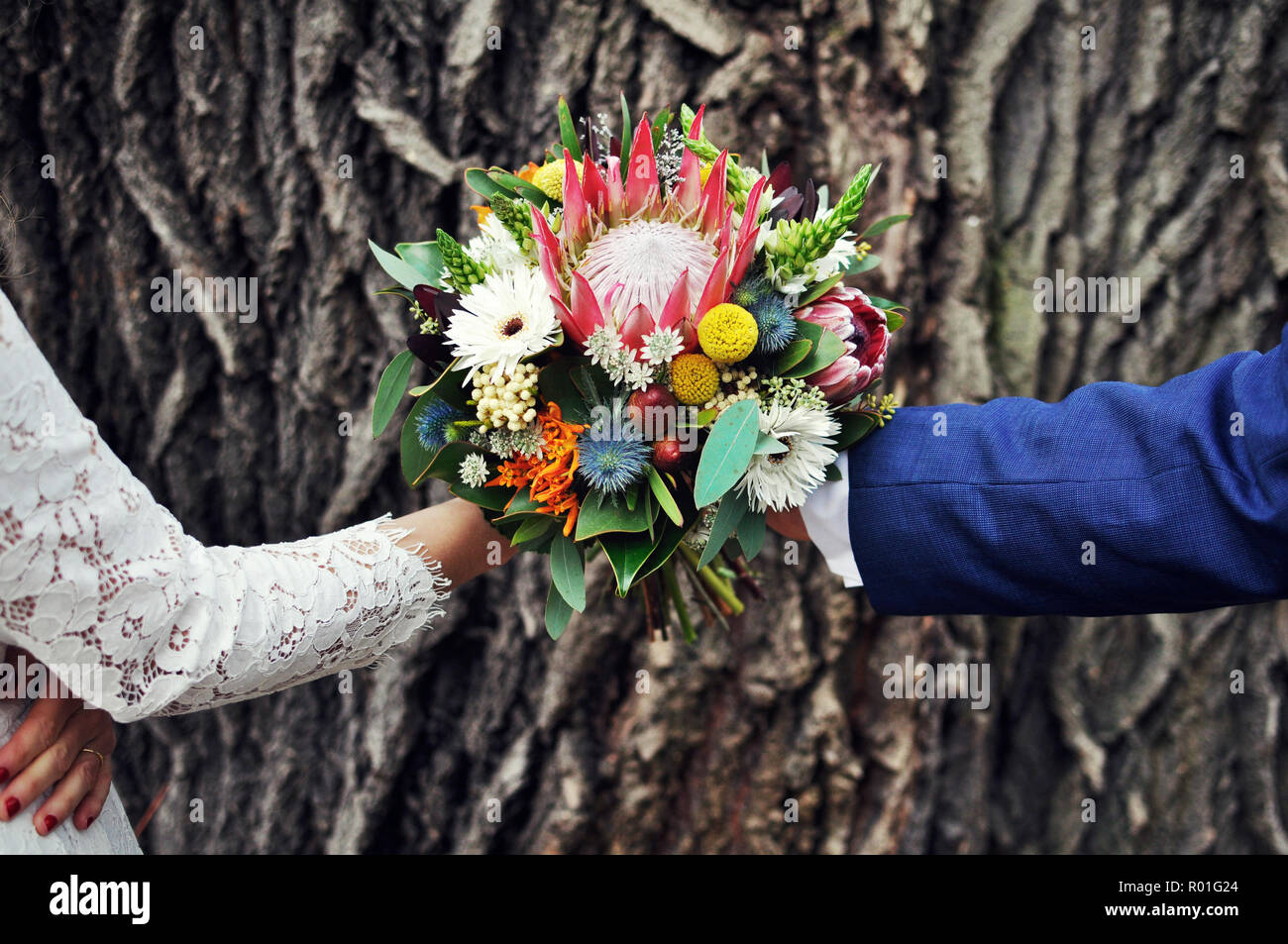 Weddingflowers ensemble pour toujours Banque D'Images