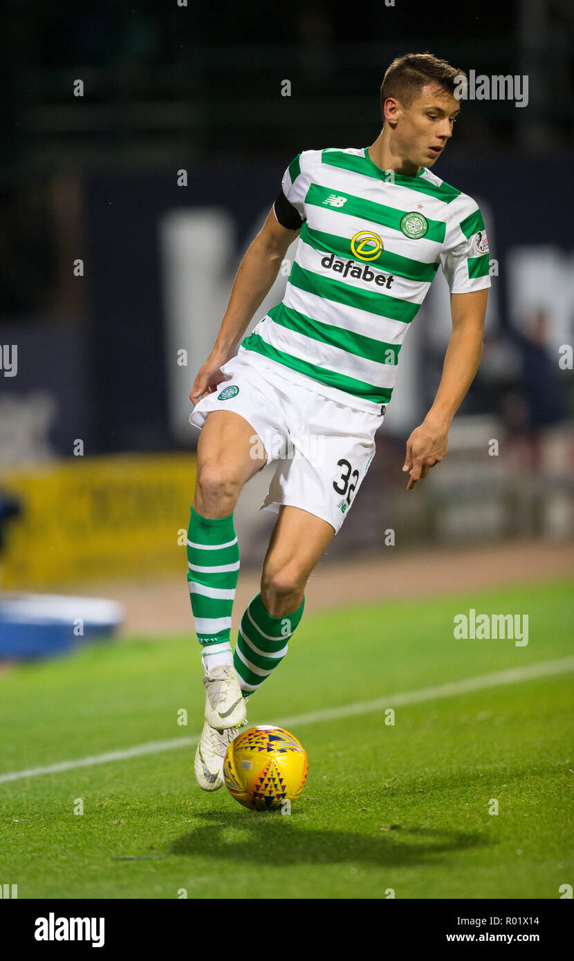 Kilmac Stadium, Dundee, Royaume-Uni. 31 octobre, 2018. Football Premiership Ladbrokes, Dundee contre Celtic ; Filip Benkovic de crédit Celtique : Action Plus Sport/Alamy Live News Banque D'Images