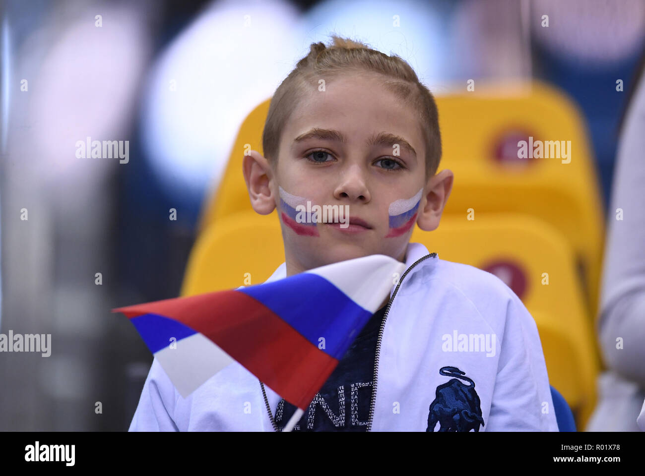 Doha, Katar. 31 octobre, 2018. Fonction, image de décoration : Fédération de ventilateur, enfant. GES/gym/Championnats du monde de gymnastique à Doha, multi-discipline, finale 31.10.2018 - GES/artistique/Championnats du monde de gymnastique, Doha/Qatar : 10/31/2018 - | Conditions de crédit dans le monde entier : dpa/Alamy Live News Banque D'Images