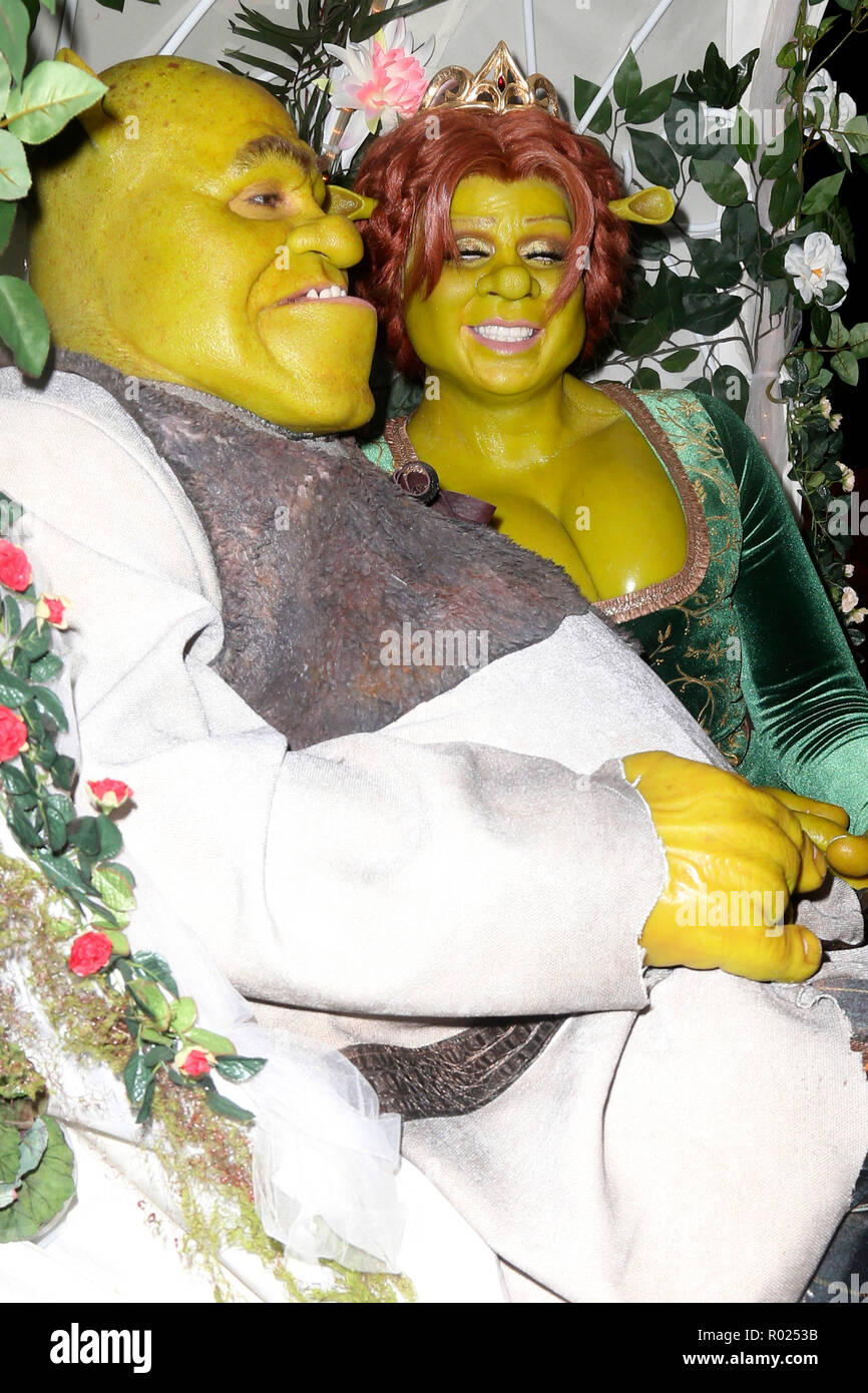 Tom Kaulitz et Heidi Klum déguisé en Shrek et Fiona à son Halloween