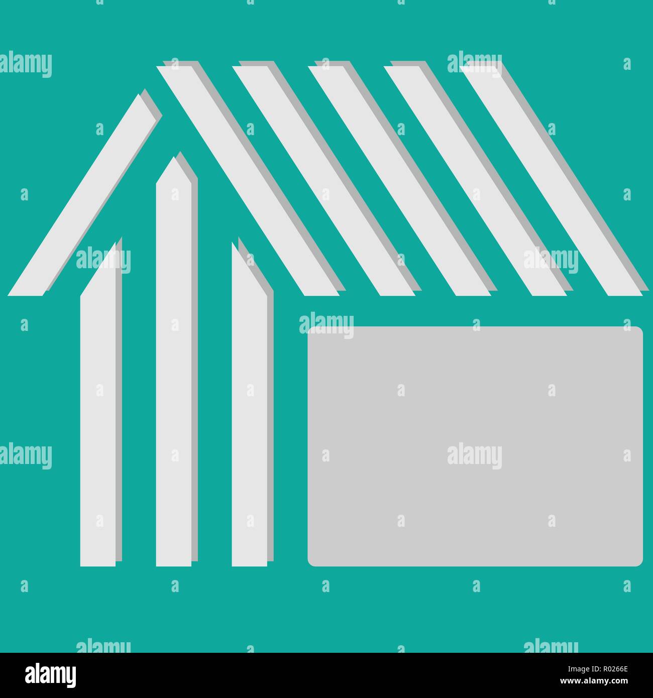 Forme d'accueil construit à partir de lignes et d'un rectangle Illustration de Vecteur