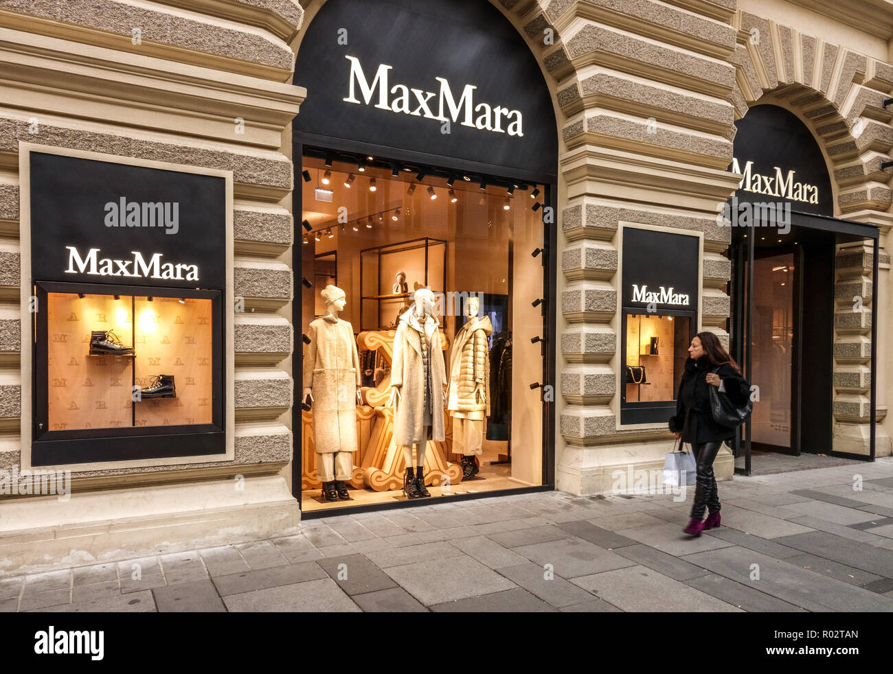 Centre commercial de Vienne, Max Mara store, Graben, Autriche Banque D'Images