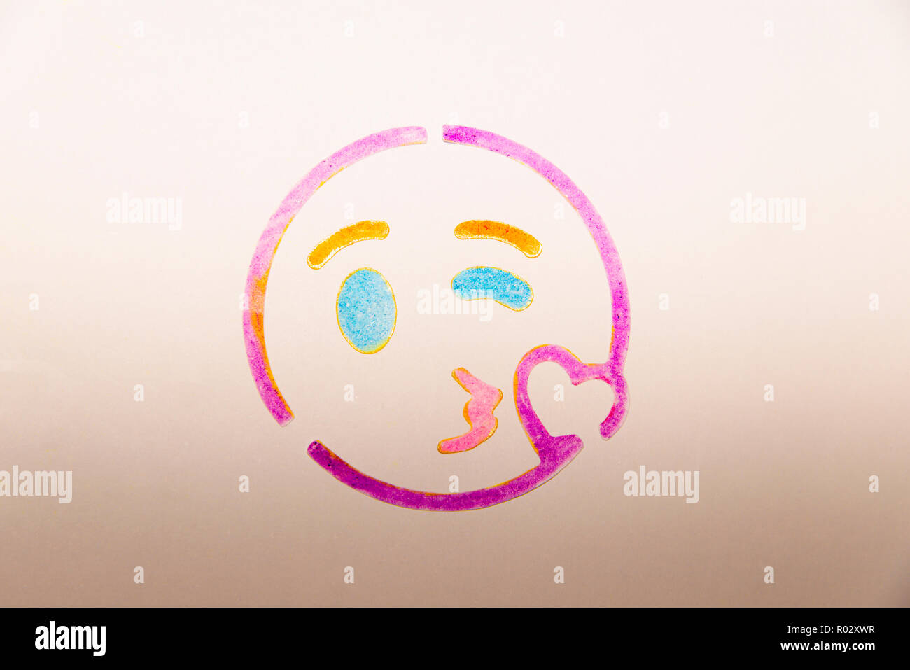 Kissing Emoji. Banque D'Images