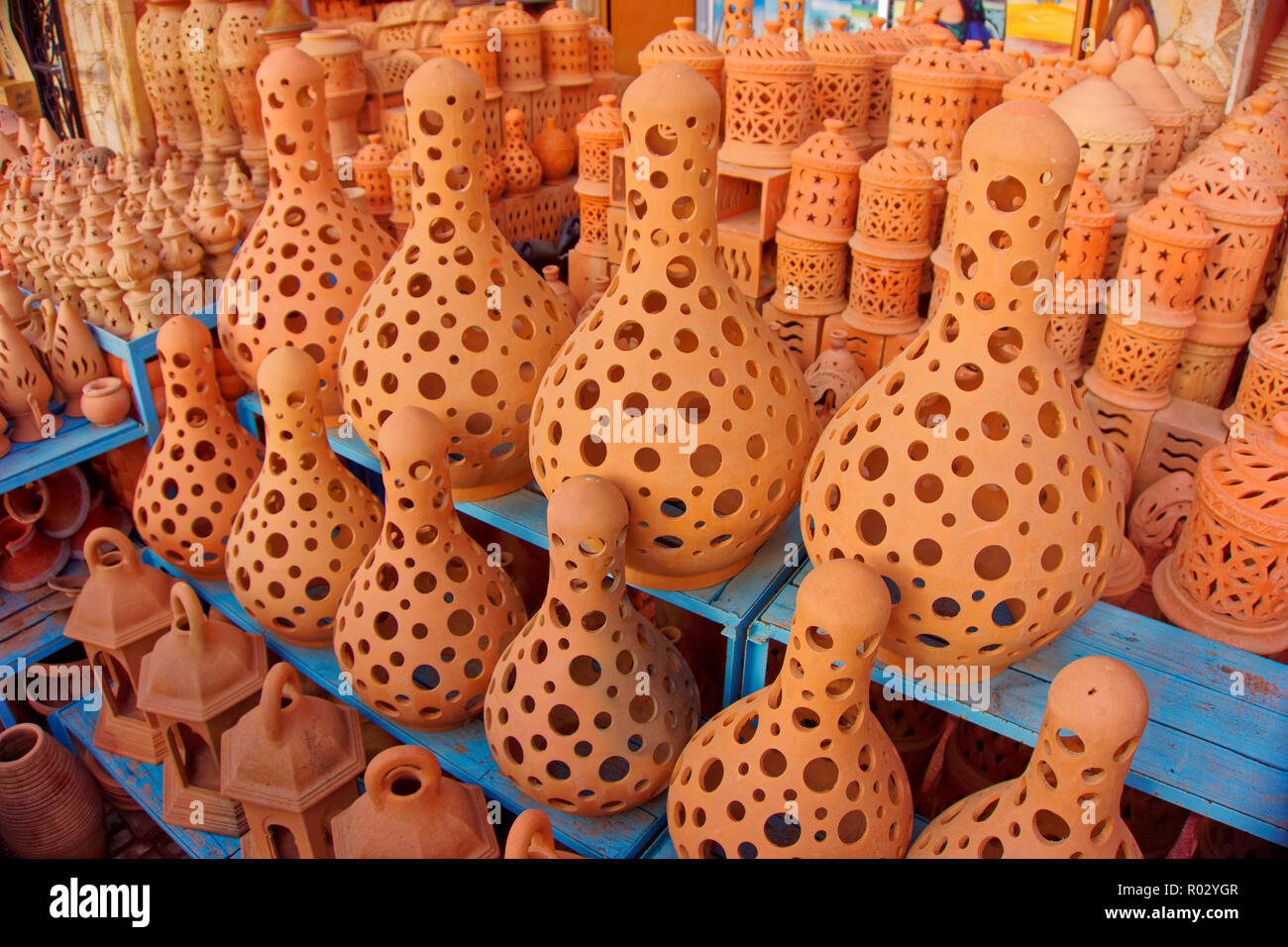 La céramique marocaine d'une usine à l'Marrakech-tensift, près d'Agadir, Maroc. Banque D'Images