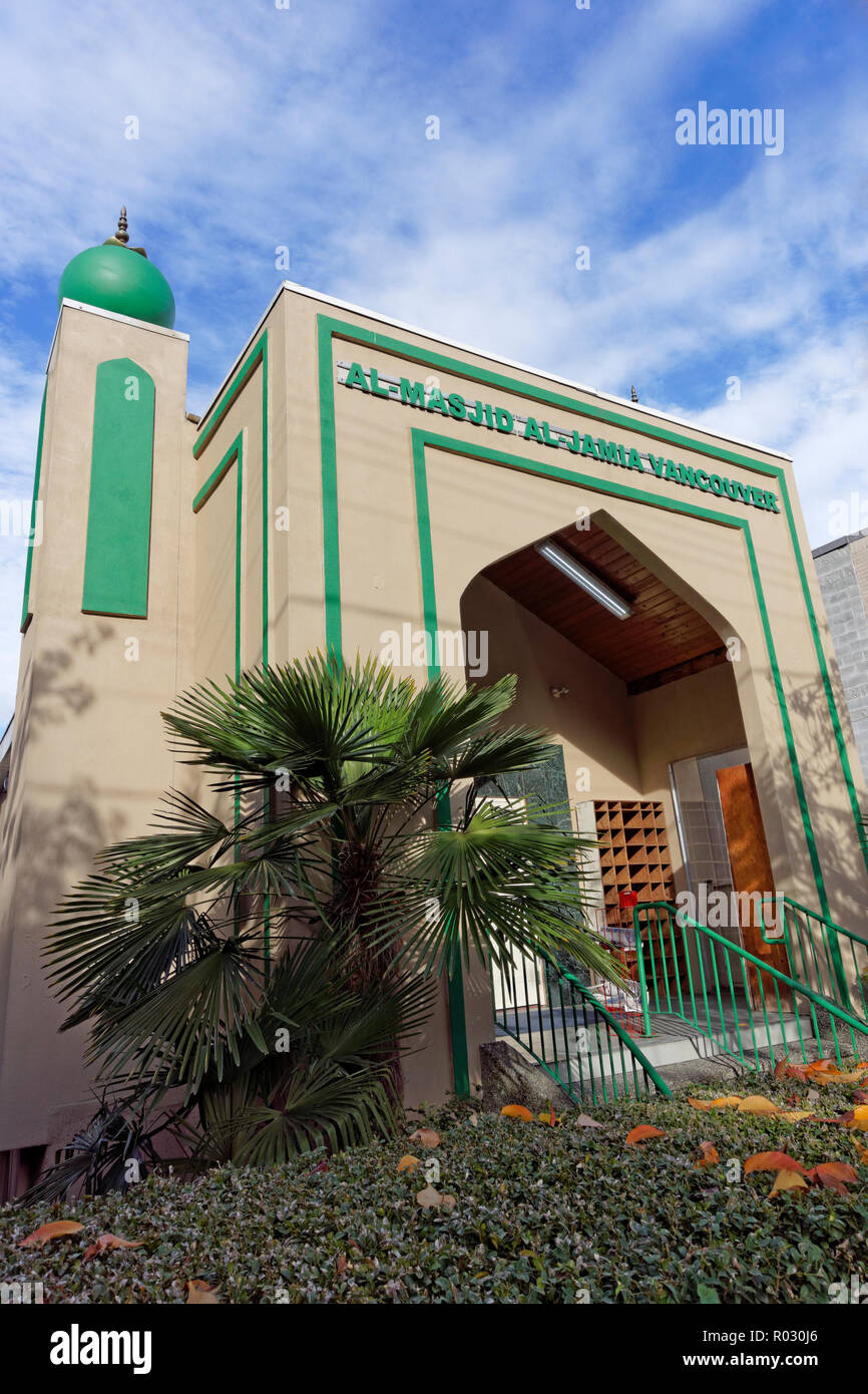 L'Al Masjid Al Jamia mosquée à Vancouver, BC, Canada Banque D'Images