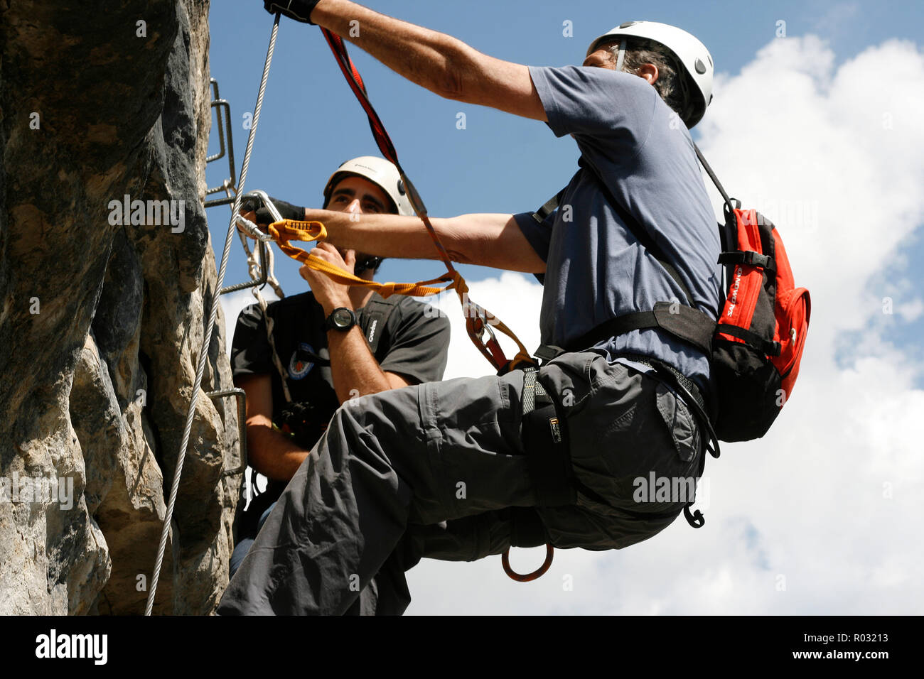 Ferrata. Centelles. Catalunya. Espagne Banque D'Images