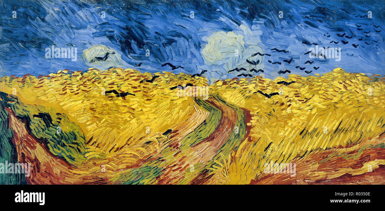 Vincent van Gogh, Champ de blé avec corbeaux 1890 Huile sur toile, Musée Van Gogh, Amsterdam, Pays-Bas Banque D'Images