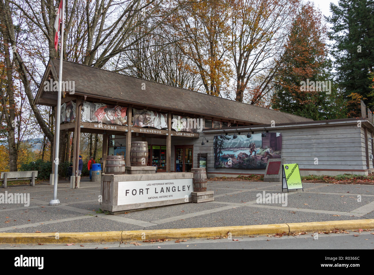 Fort Langley, Canada - Circa 2018 - Site historique de Fort Langley Banque D'Images