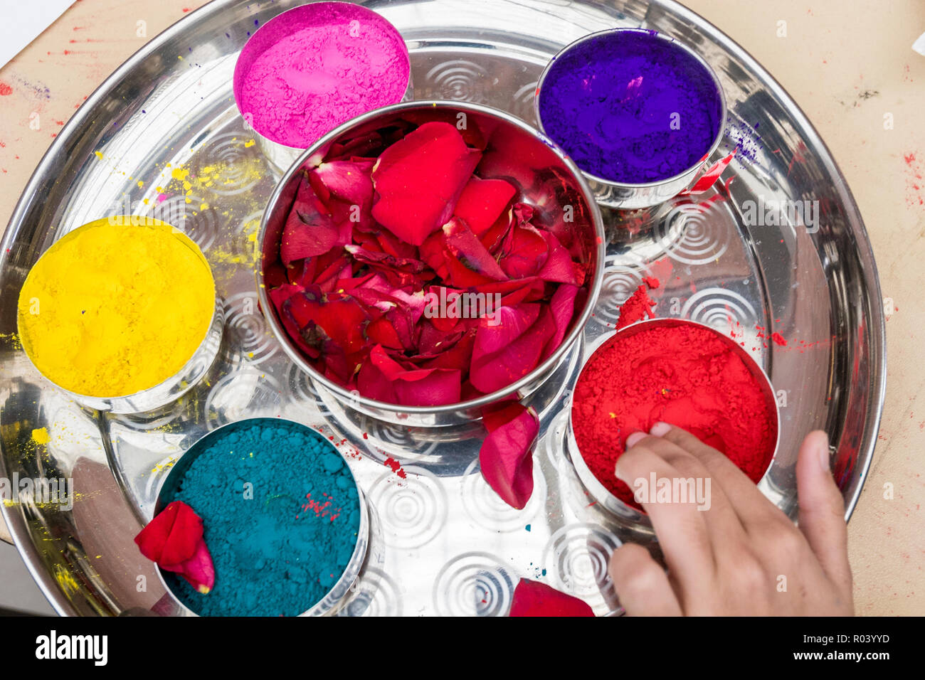 Une fête de Diwali, la fête hindoue des lumières qui marque le début de l'année financière de l'Inde. Banque D'Images Une fête de Diwali, la fête hindoue des lumières qui marque le début de l'année financière de l'Inde. Banque D'Images