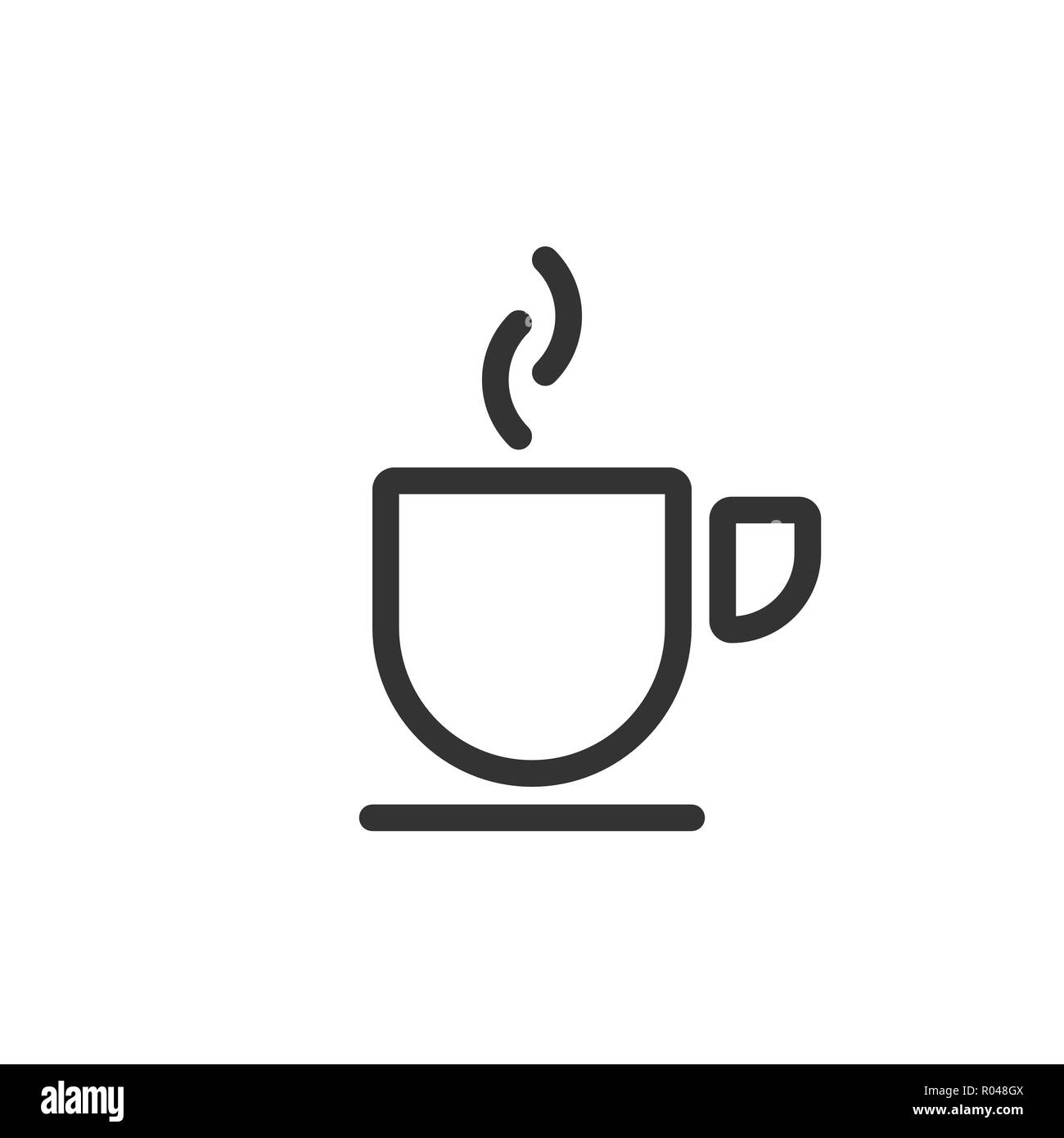 Tasse de café signe, logo pour concept mobile et web design. Vecteur de  style linéaire simple icône. Avc. modifiable Illustration,eps 10 Image  Vectorielle Stock - Alamy