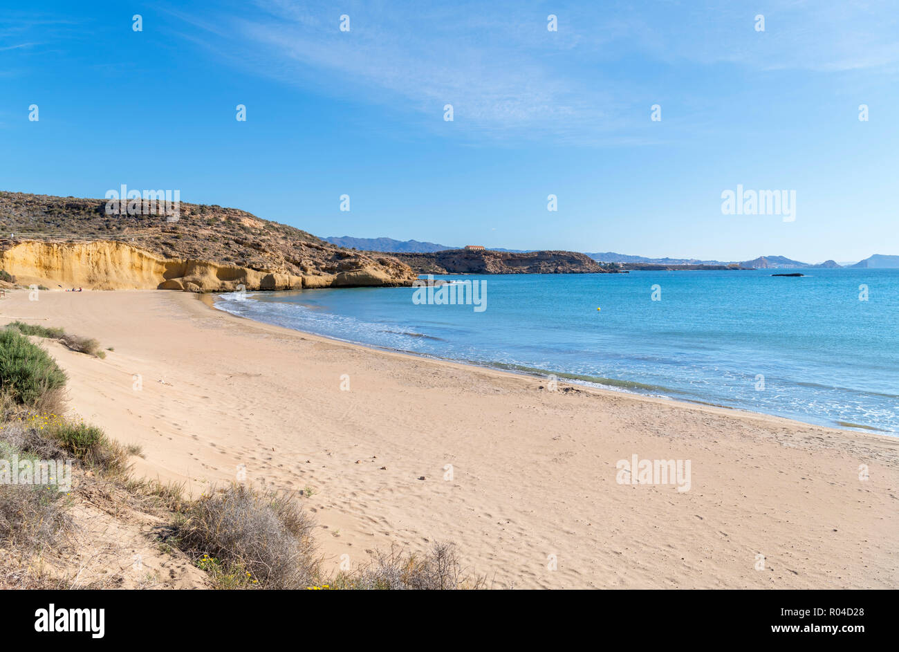 Playa Carolina (Caroline), plage Cala Cuatro Calas, Aguilas, Murcia, Espagne Banque D'Images