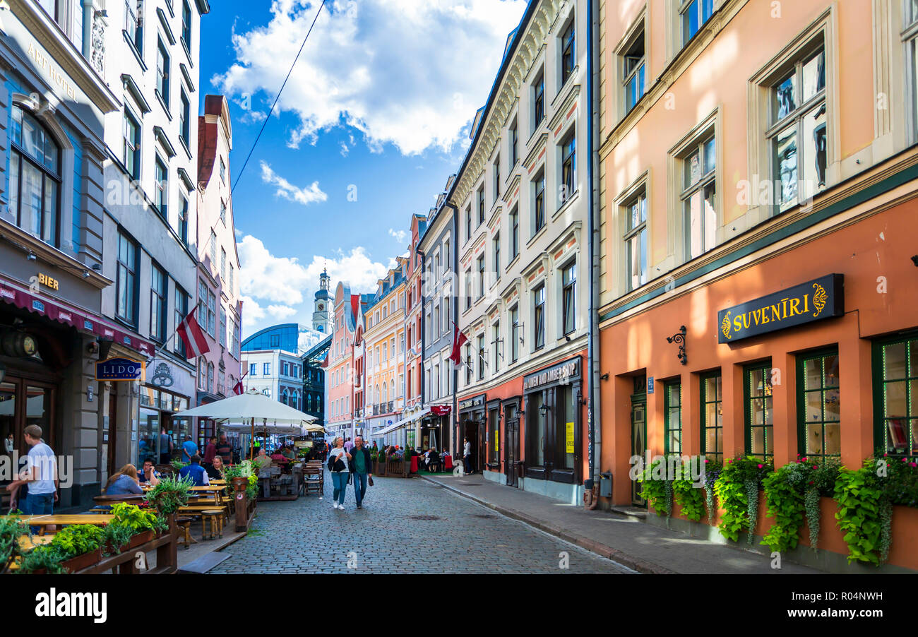 La vieille ville de Riga, Lettonie, Pays Baltes, Europe Banque D'Images