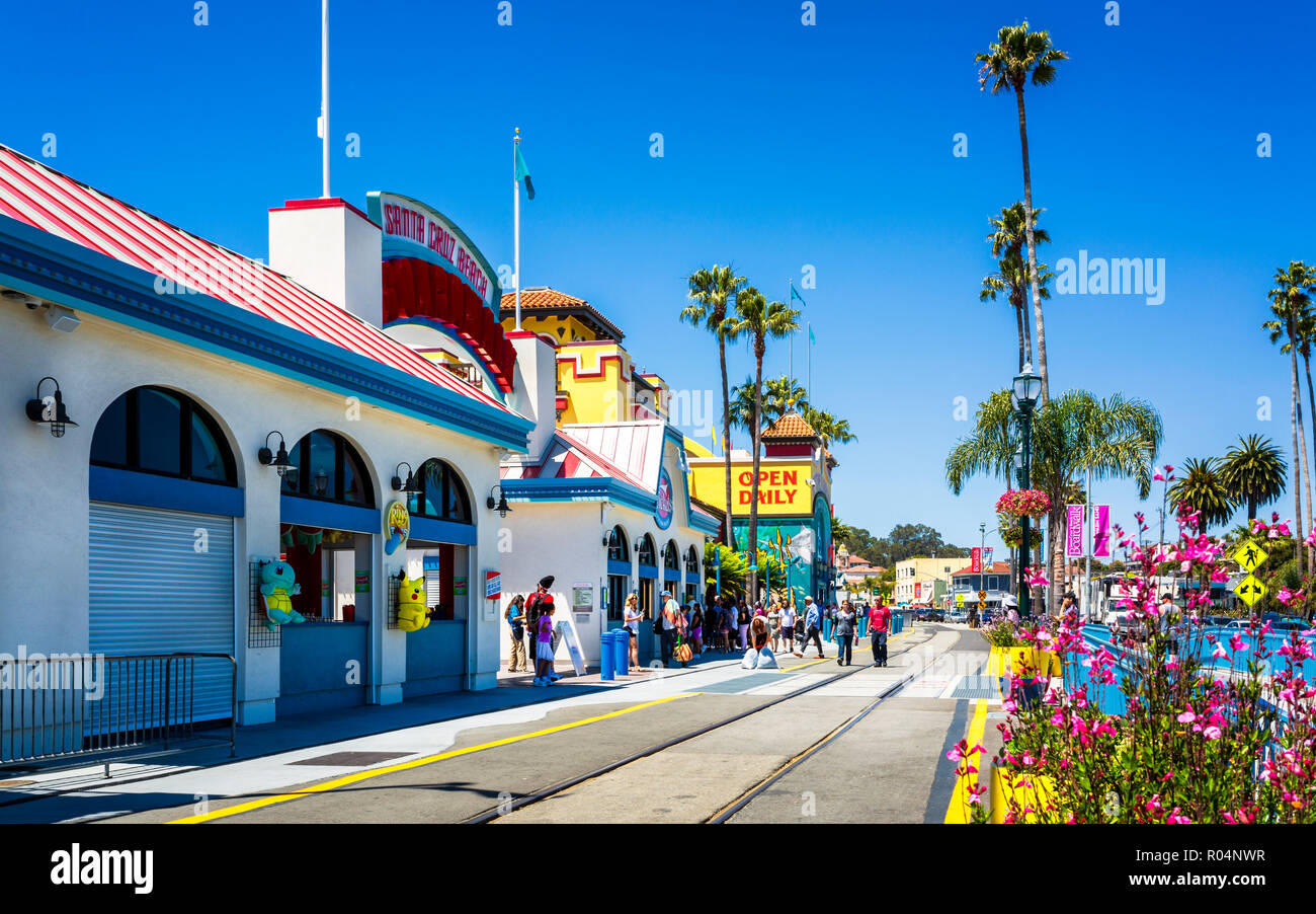 Boardwalk de Santa Cruz, Santa Cruz, Californie, États-Unis d'Amérique, Amérique du Nord Banque D'Images
