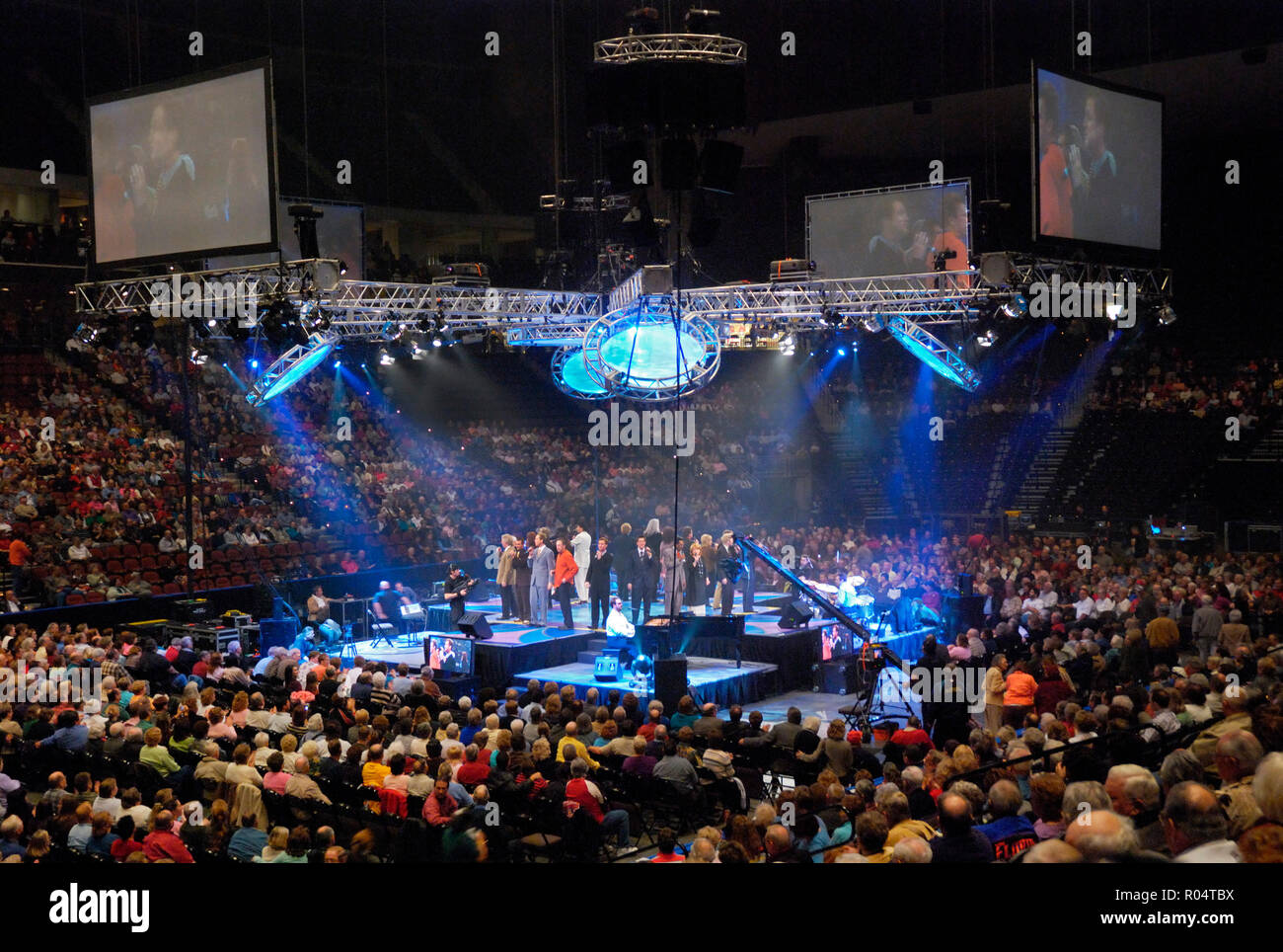 Projet de loi énorme concert Gaither à Jacksonville, en Floride, au Veterans Memorial Arena. Banque D'Images