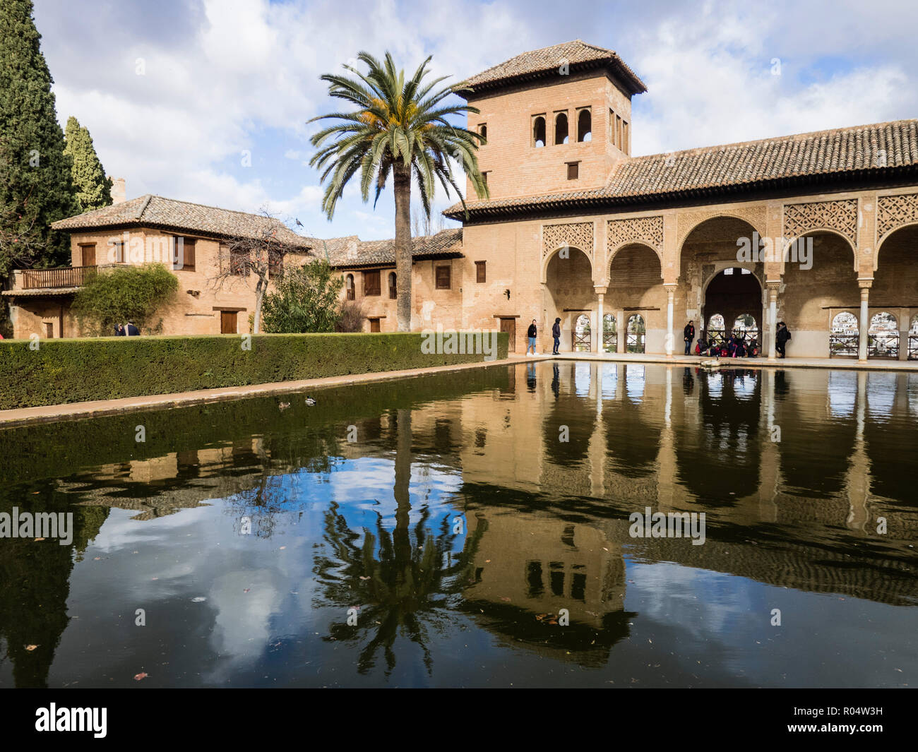 Avis de Palacio del Portal, à l'Alhambra, Site du patrimoine mondial de l'UNESCO, Grenade, Andalousie, Espagne, Europe Banque D'Images