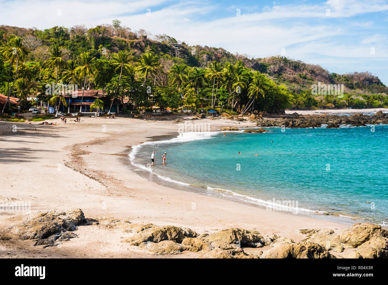 La plage de Montezuma, Péninsule de Nicoya, Puntarenas, Costa Rica, Amérique Centrale Banque D'Images