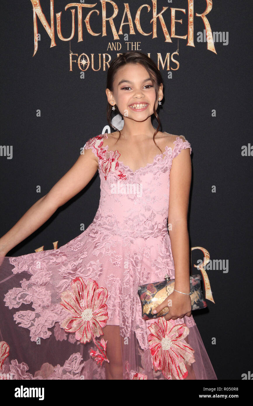 Ariana Greenblatt 10/29/2018 La première mondiale de 'Casse-Noisette et l'arrivée des quatre royaumes qui s'est tenue à La Ray Dolby Ballroom à Los Angeles, CA Photo : Cronos/Hollywood News Banque D'Images