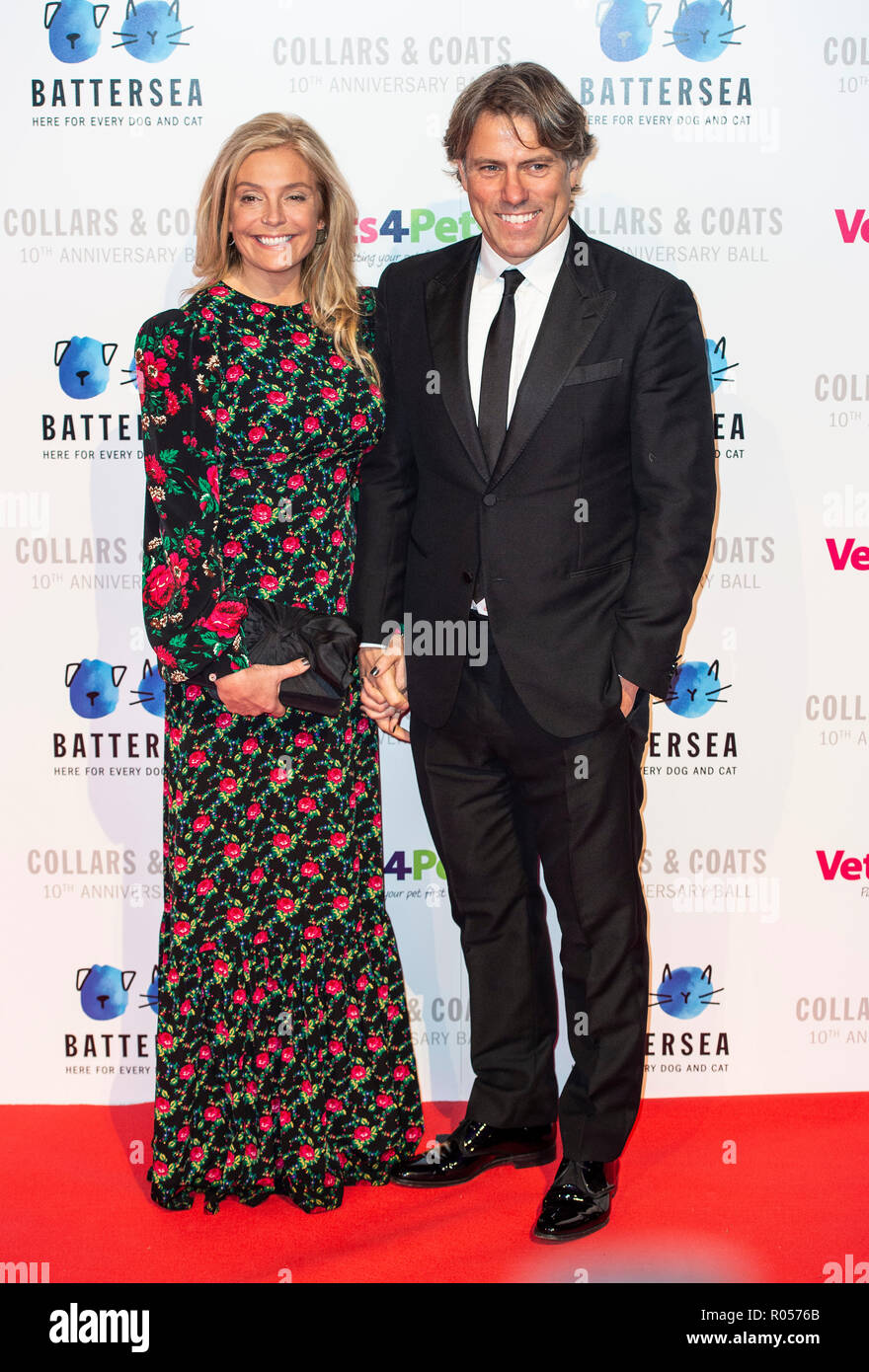 Londres, Royaume-Uni. 1er novembre 2018. Jon Bishop et Melanie évêque assiste à la Battersea Chiens & Chats Colliers Accueil bal de gala et manteaux 2018 à Battersea Evolution sur Novembre 01, 2018 à Londres, Angleterre Crédit : Gary Mitchell, GMP Media/Alamy Live News Banque D'Images