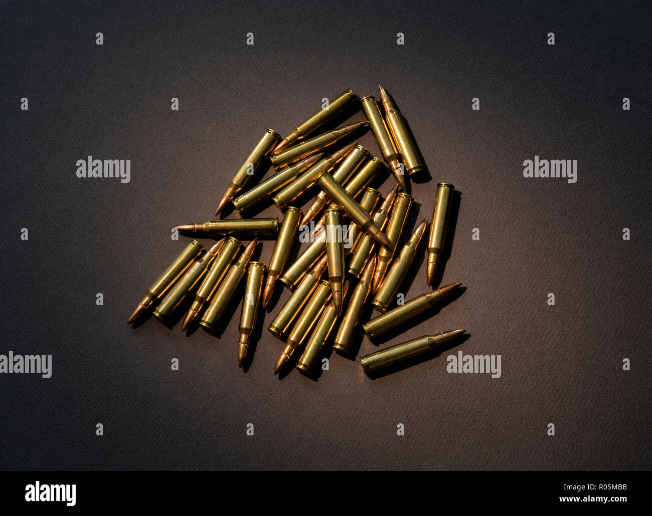 Des munitions pour le fusil AR-15 Banque D'Images