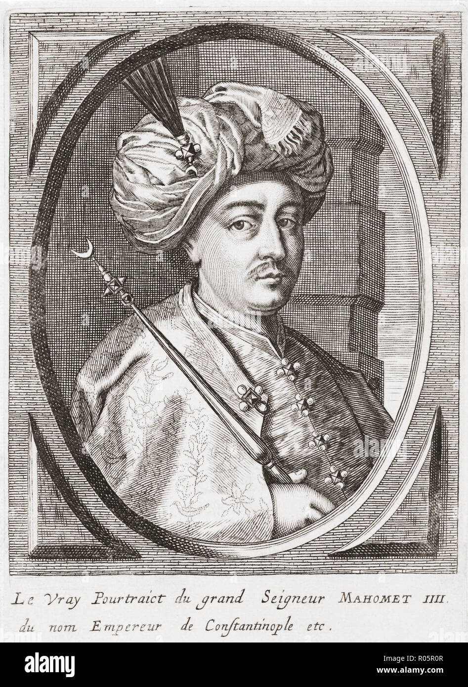 Mehmed IV, 1641-1693. Sultan de l'Empire Ottoman. Banque D'Images