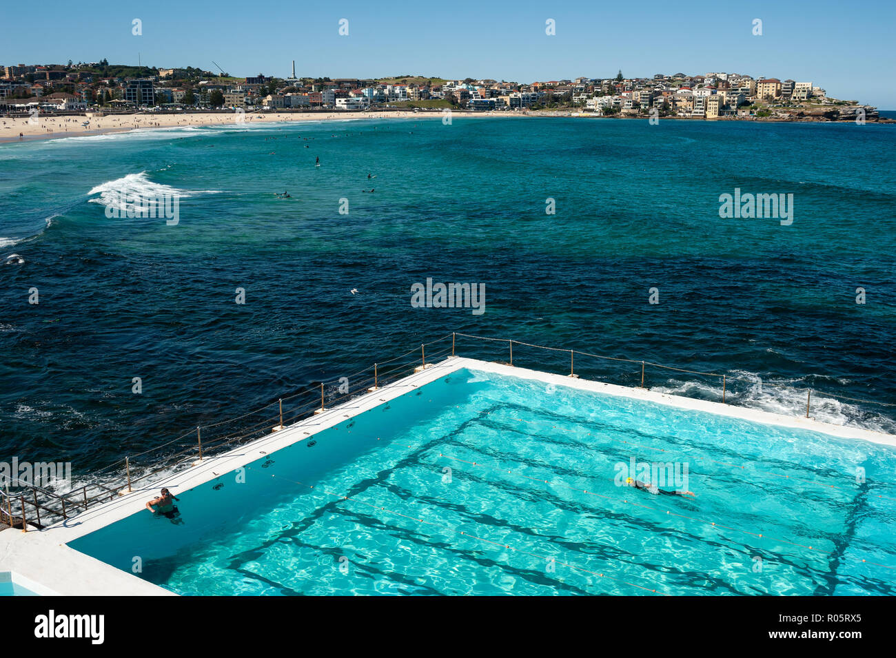 Sydney, Australie, icebergs de Bondi à la nageuse du Club de natation Banque D'Images