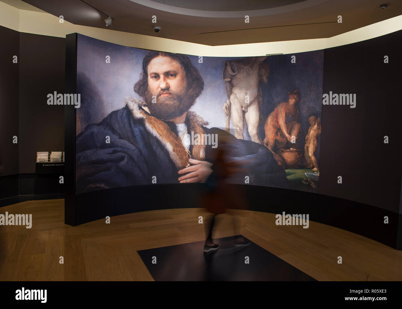 Lorenzo Lotto Portraits, Exposition de l'artiste italien de la renaissance de l'école vénitienne à la National Gallery, Londres UK. Credit : Malcolm Park/Alamy. Banque D'Images