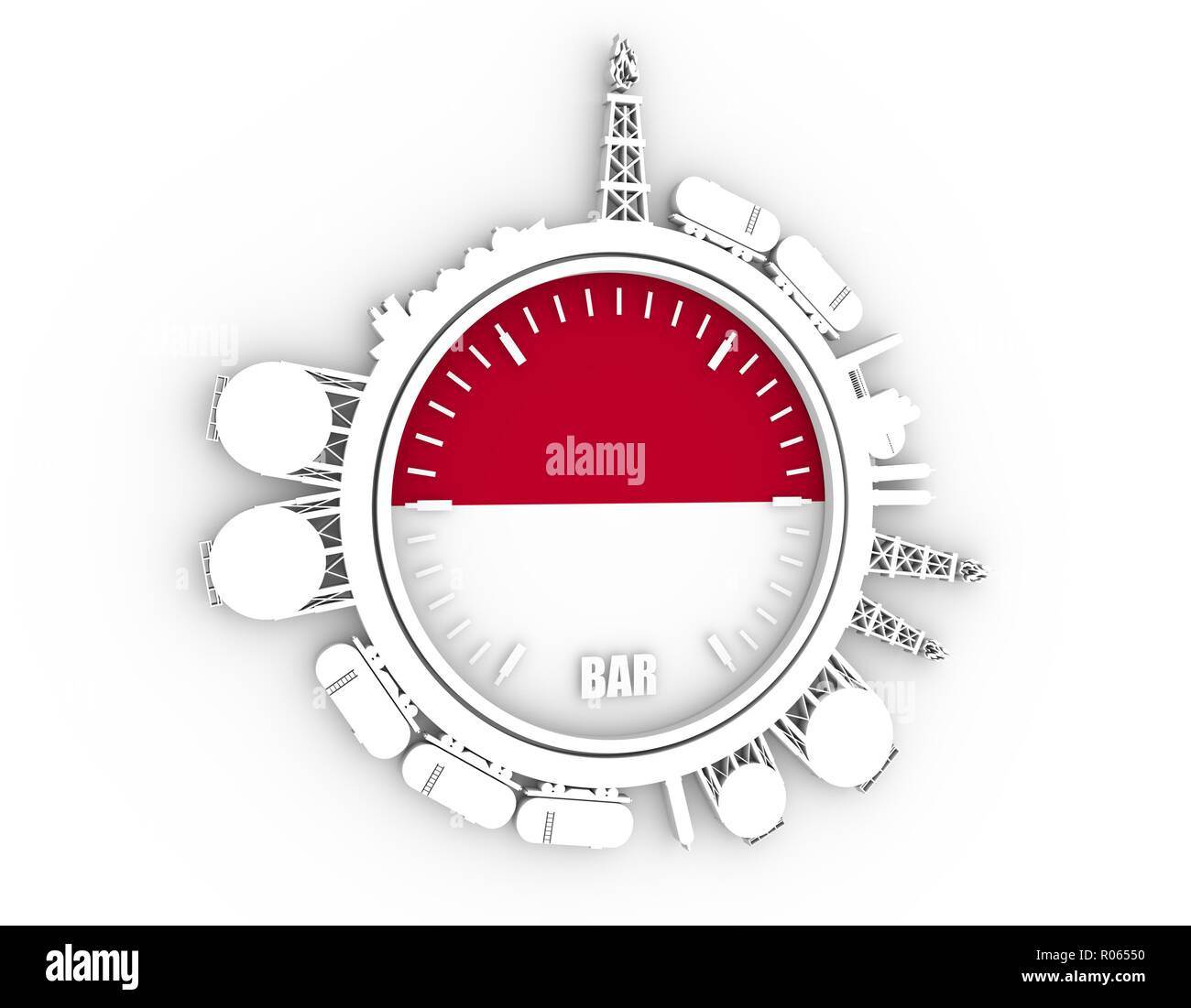 Concept de design de l'industrie du gaz naturel. Banque D'Images