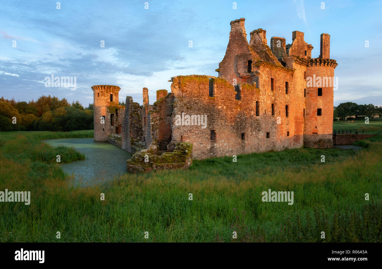 Château de Caerlaverock, Dumfries et Galloway, Écosse, Royaume-Uni, Europe Banque D'Images