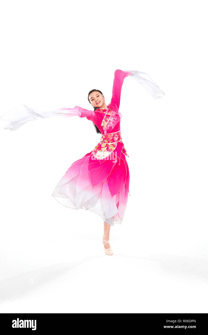 Les femmes dans les costumes de Mongolie Banque D'Images