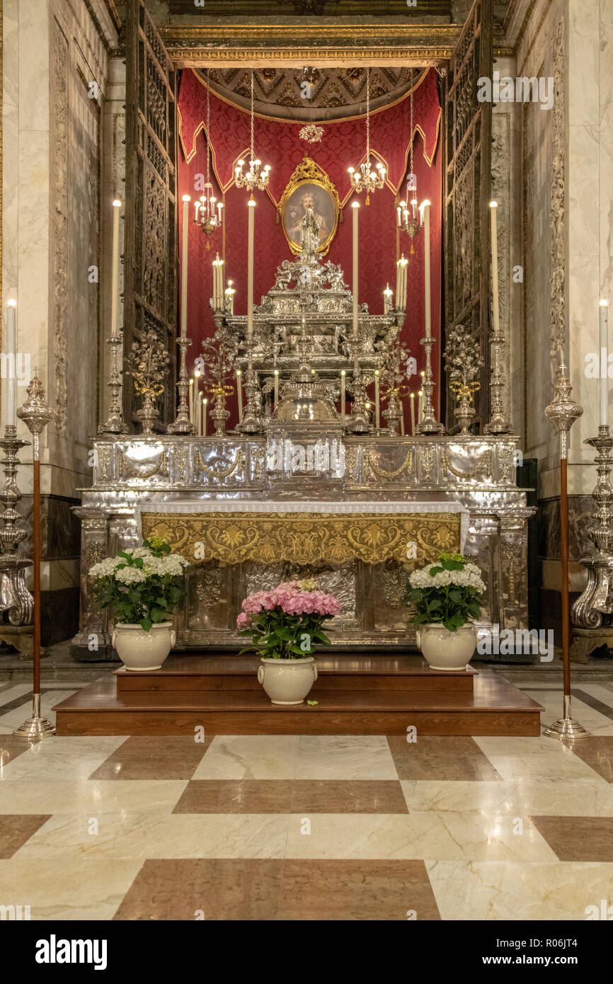 Chapelle à l'intérieur de la cathédrale de Palerme, Sicile Banque D'Images