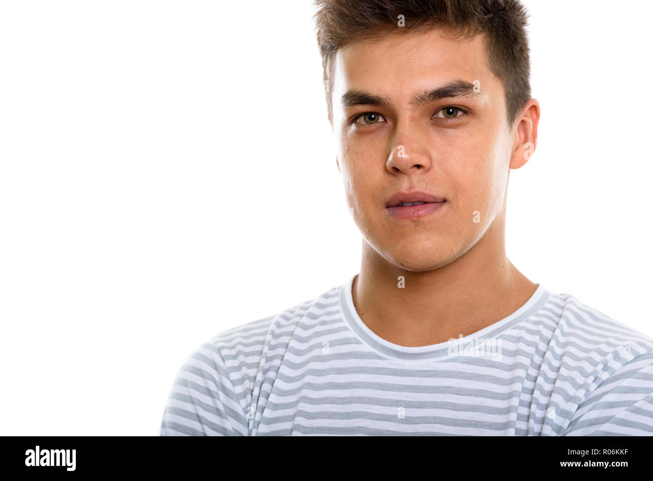 Close up of young man looking at camera Banque D'Images