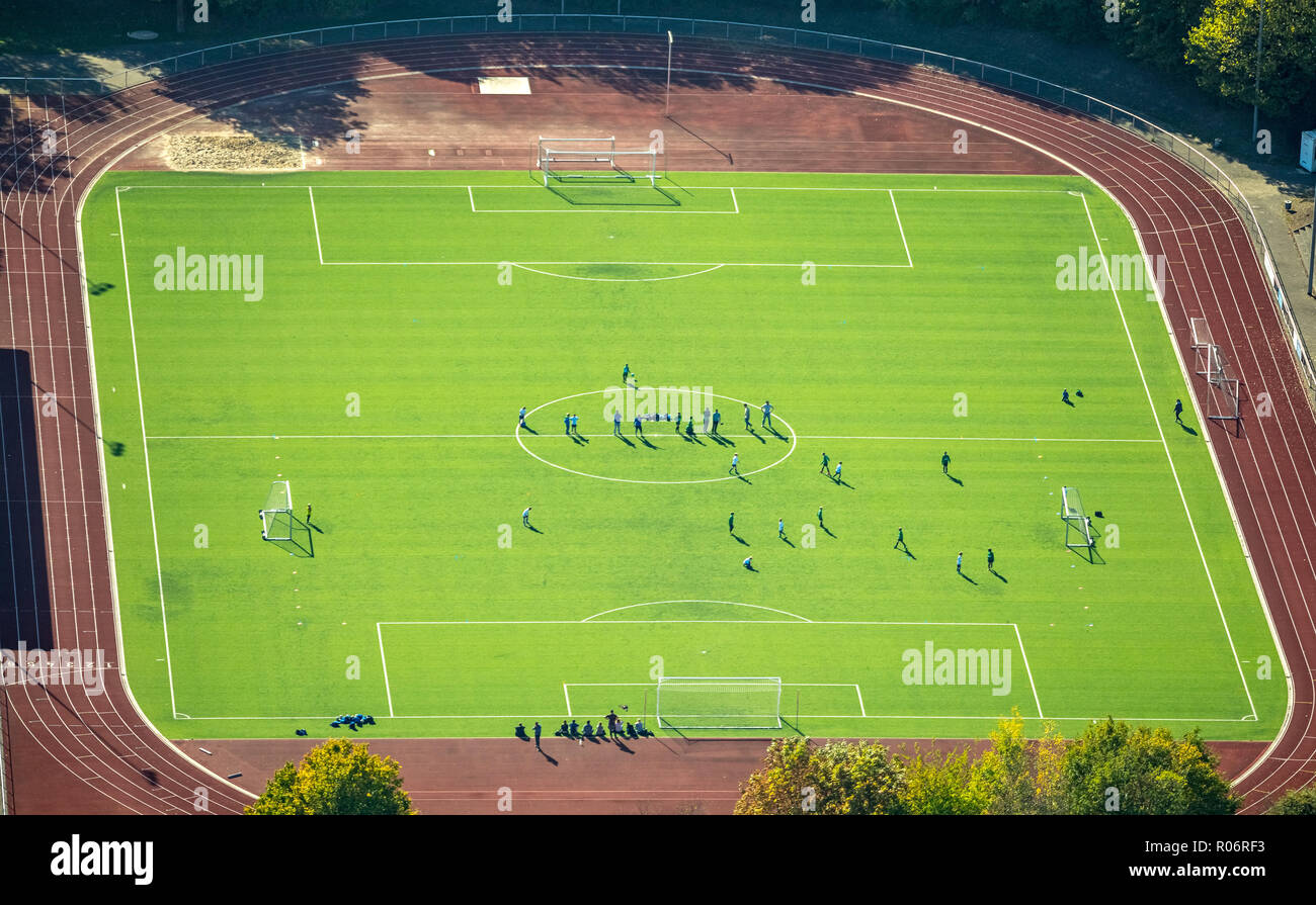 Vue aérienne, des sports et de loisirs, sports club Hagen-Haspe Hasper, Stephanstraße, Hagen, Ruhr, Rhénanie du Nord-Westphalie, Allemagne, Europe, DE Banque D'Images