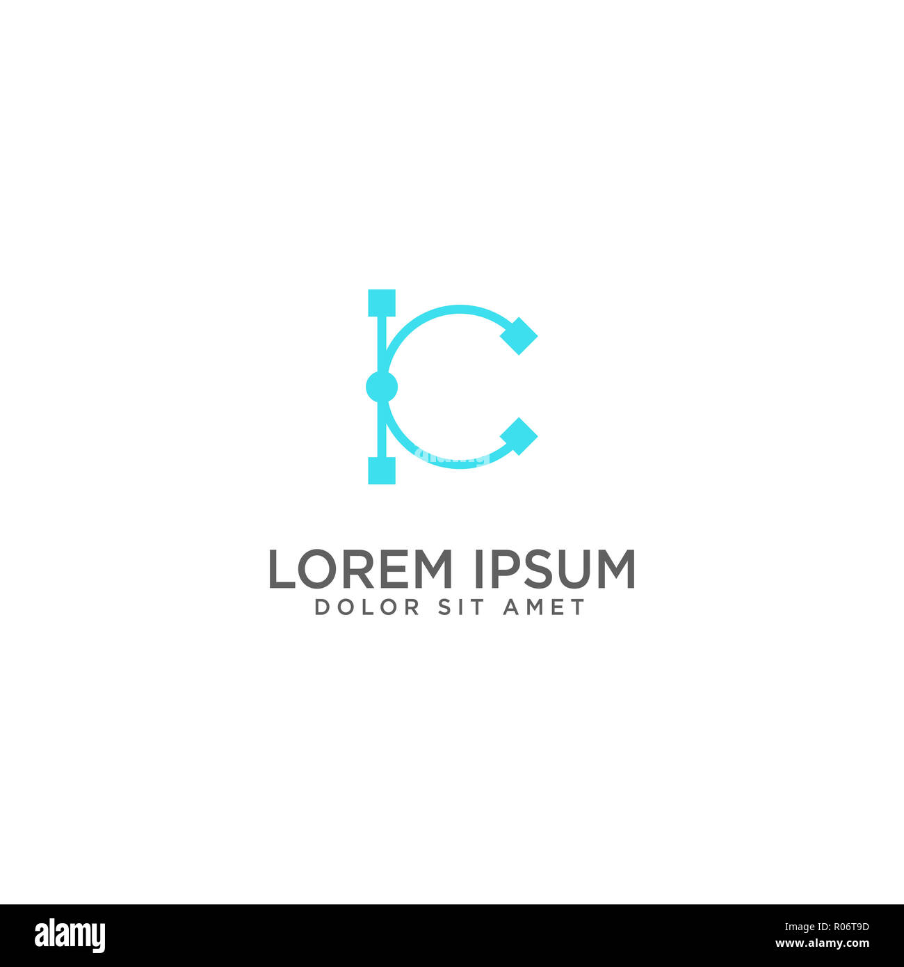 C initial modèle logo vector illustration et d'inspiration, prêt à utiliser votre marque Banque D'Images