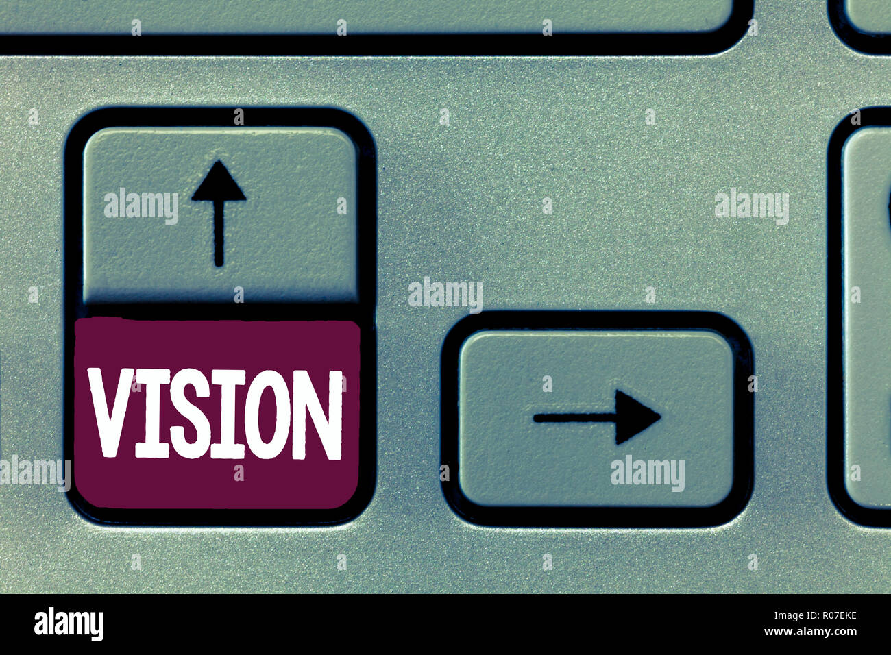 Main conceptuel écrit montrant la vision. Texte photo d'être en mesure ...