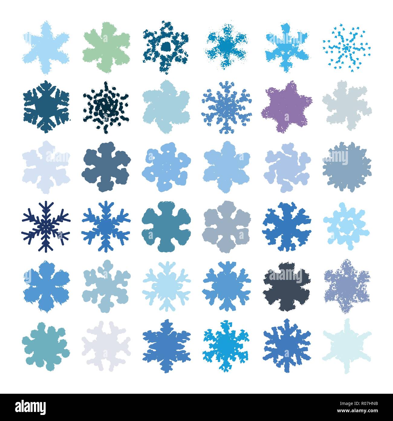 Jeu de hasard flocons granuleuse Illustration de Vecteur