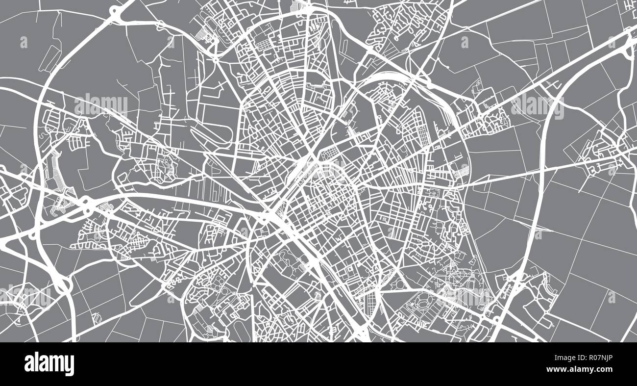 Vecteur urbain plan de la ville de Reims, France Illustration de Vecteur