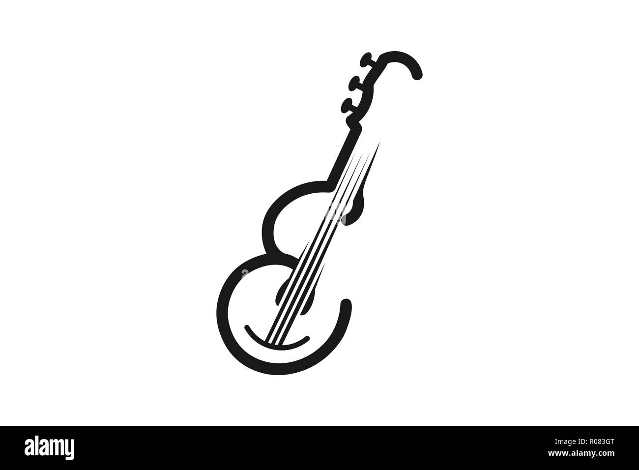 Lettre S guitare instrument de musique et l'inspiration de conception de  logo Image Vectorielle Stock - Alamy