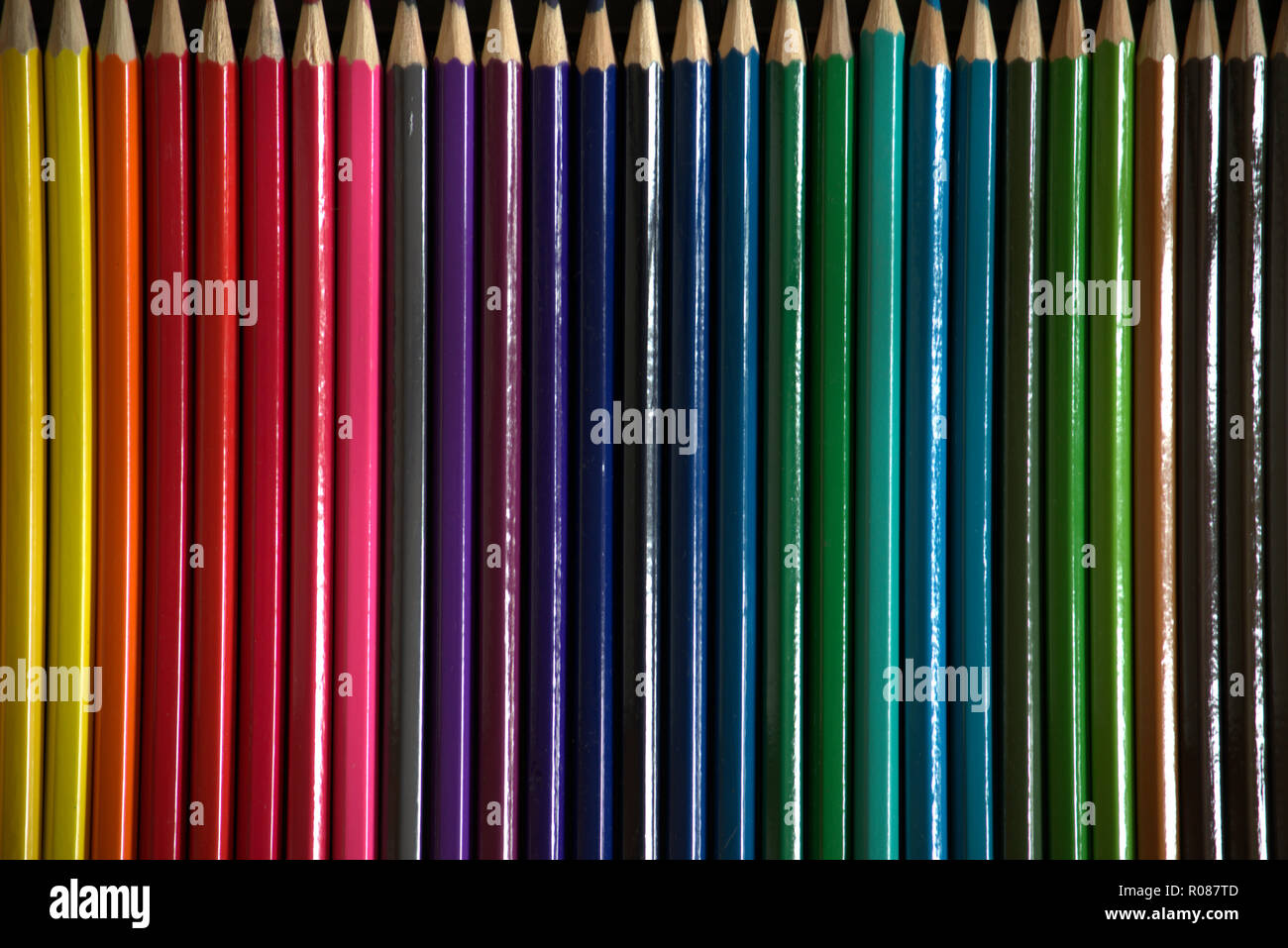 Gamme de crayons de couleur Banque D'Images