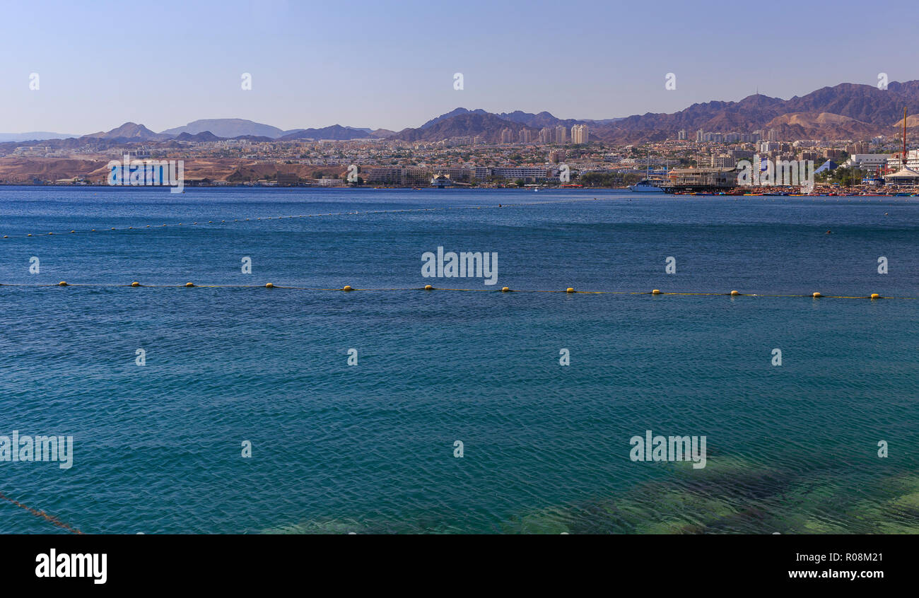 Eilat sur le golfe d'Aqaba sur la Mer Rouge Banque D'Images