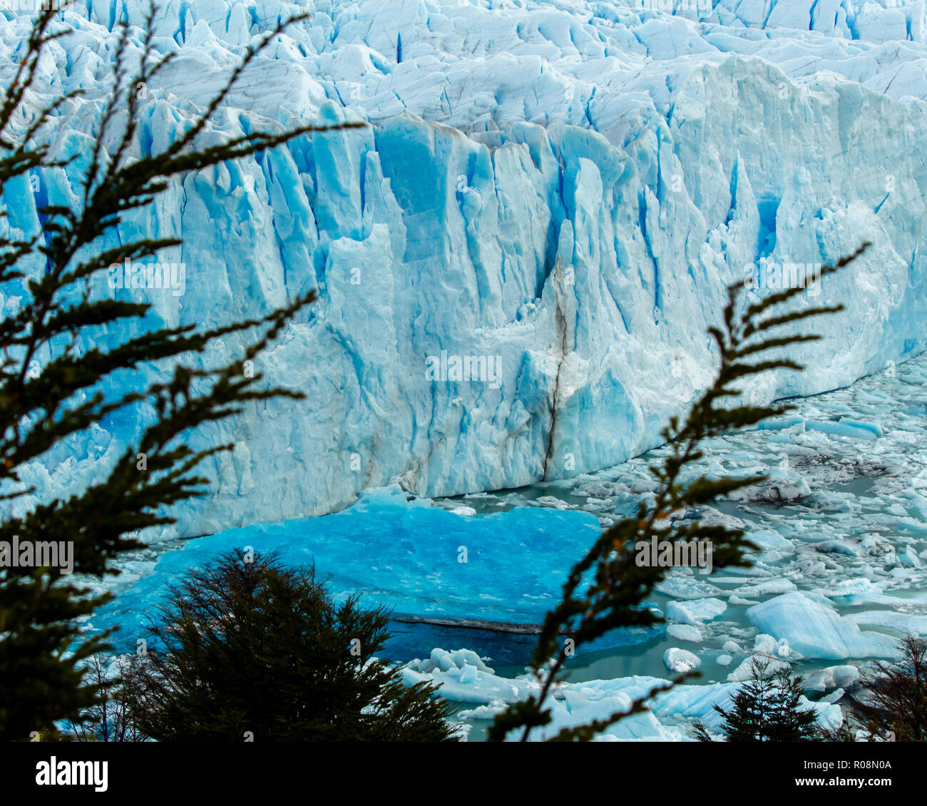Le point de vue de la Glaciar Perito Moreno dans le Parc National Los Glaciares, en Patagonie, à El Calafate, Argentine Banque D'Images