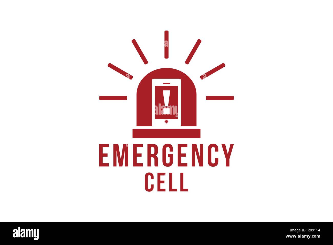 L'icône de téléphone d'urgence. dessins de logos Inspiration isolé sur fond blanc Illustration de Vecteur