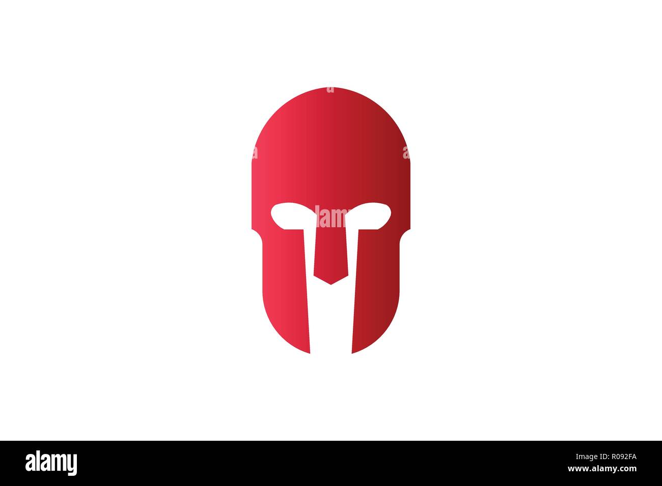 Logo guerrier spartiate de broderie Inspiration isolé sur fond blanc Illustration de Vecteur