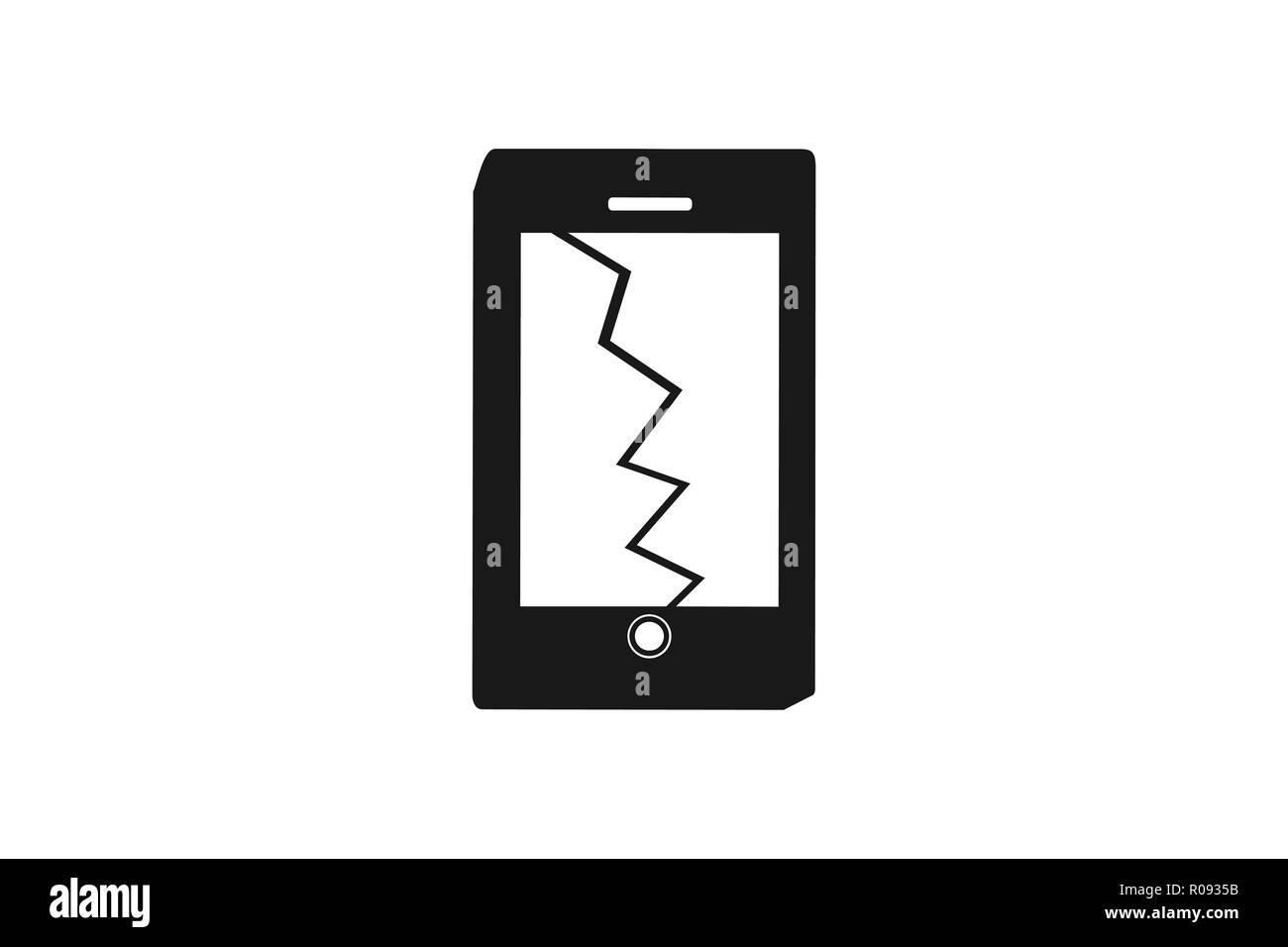 Phone crashed Dessins Inspiration isolé sur fond blanc Illustration de Vecteur