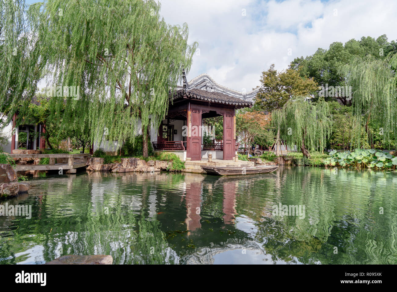 Suzhou garden, architecture traditionnelle Banque D'Images