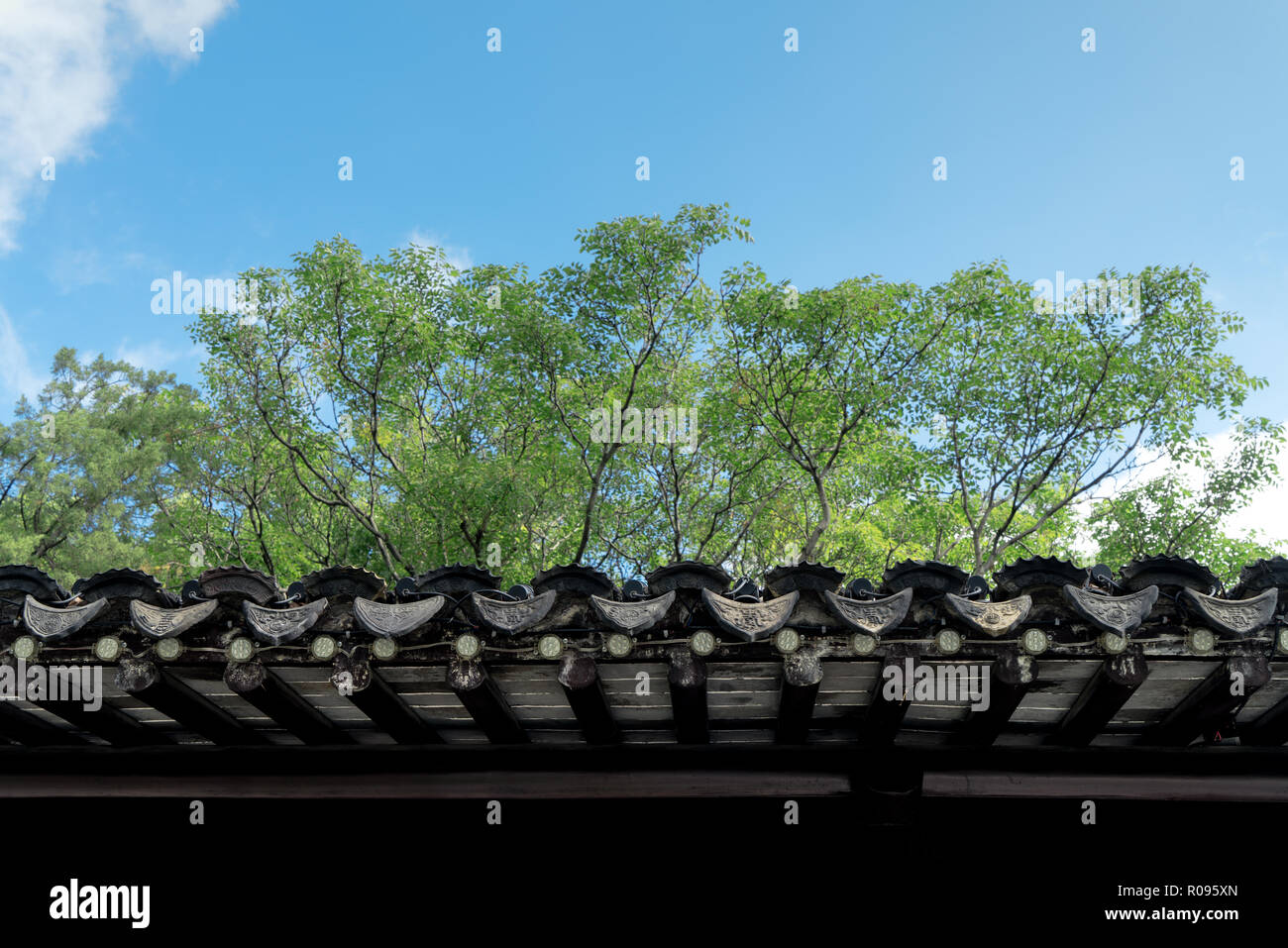 Suzhou garden, architecture traditionnelle Banque D'Images