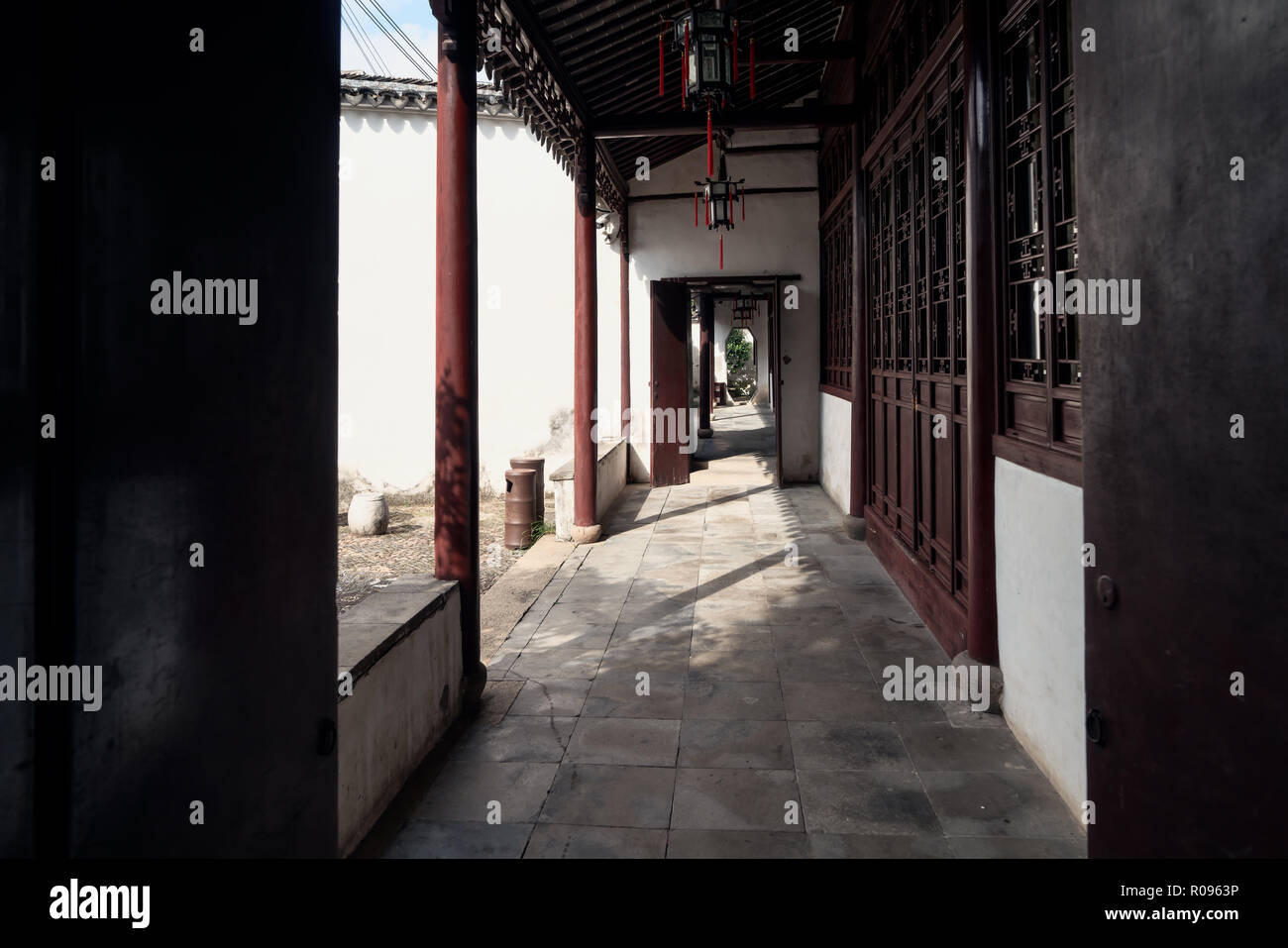 Suzhou garden, architecture traditionnelle Banque D'Images