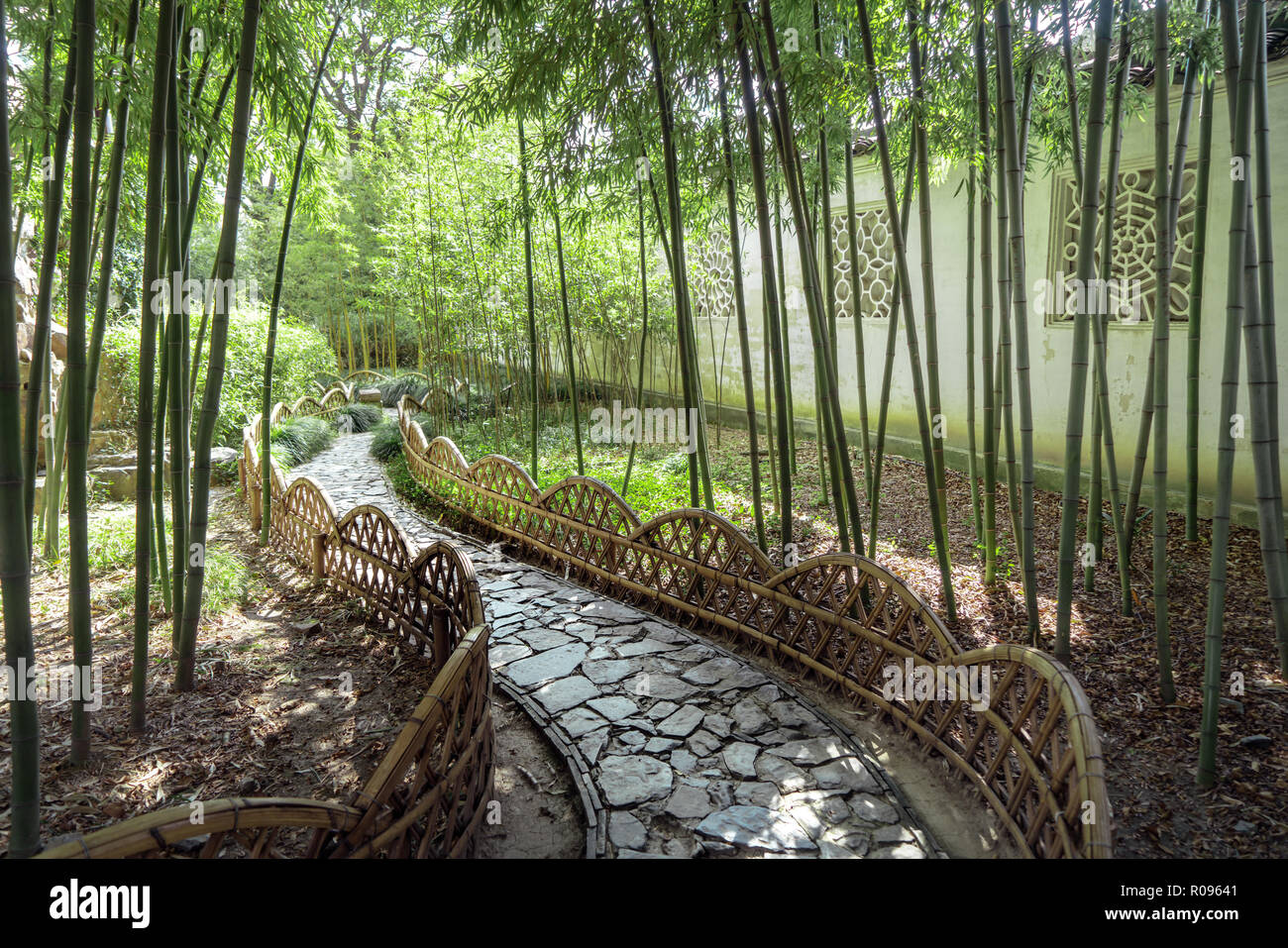 Suzhou garden, architecture traditionnelle Banque D'Images