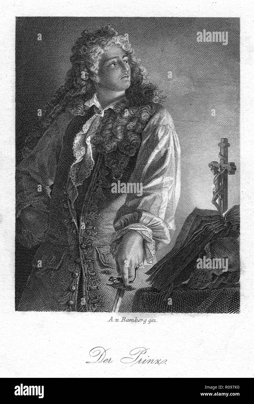 Le GHOST WATCHER un roman de Friedrich von Schiller publié entre 1787 et 1789 illustrée par Arthur von Ramberg en 1859 Banque D'Images