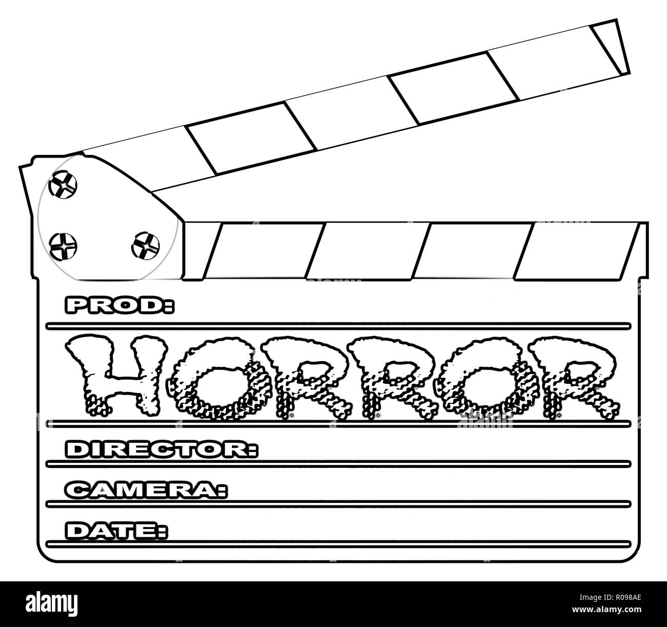 Un film typique meissen avec la légende isolées d'Horreur Banque D'Images